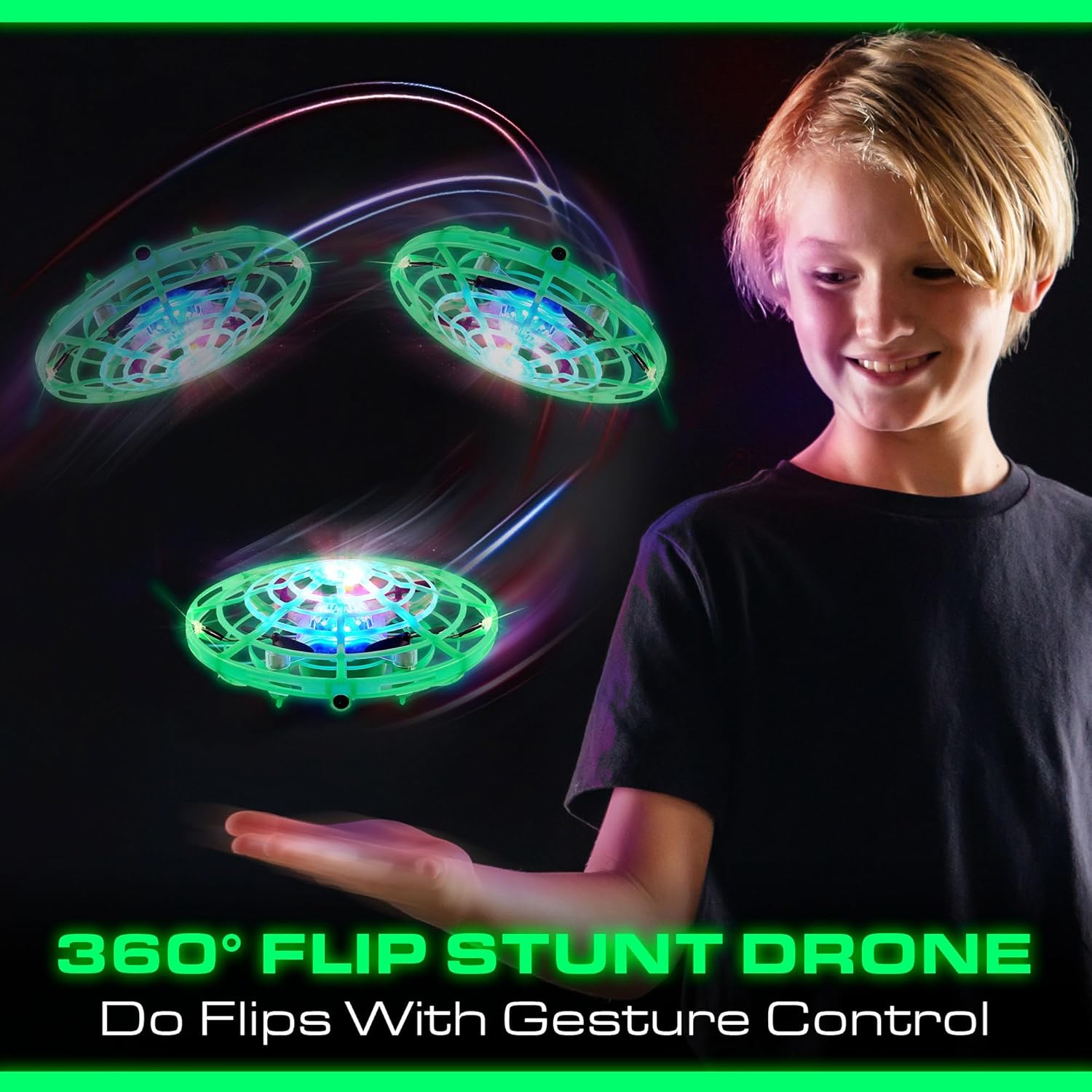 Force1 Scoot Glow Hand Operated Drone for Kids or Adults 3