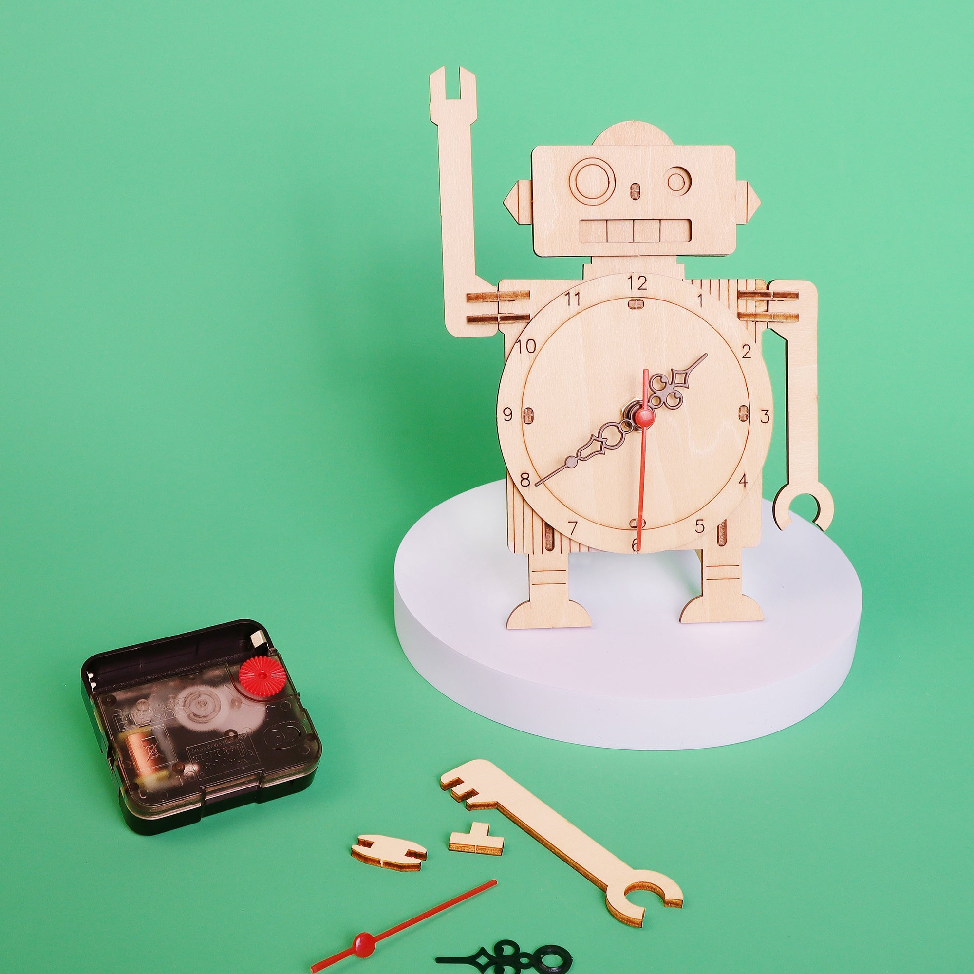 Robot Clock DIY Kit, Educational STEM Toy 2