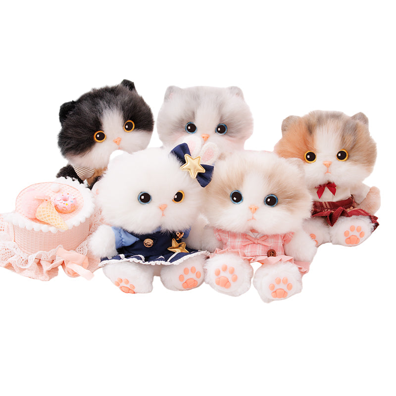 Chongker Mini Cat Plush Keychain collectible cat charm assortment