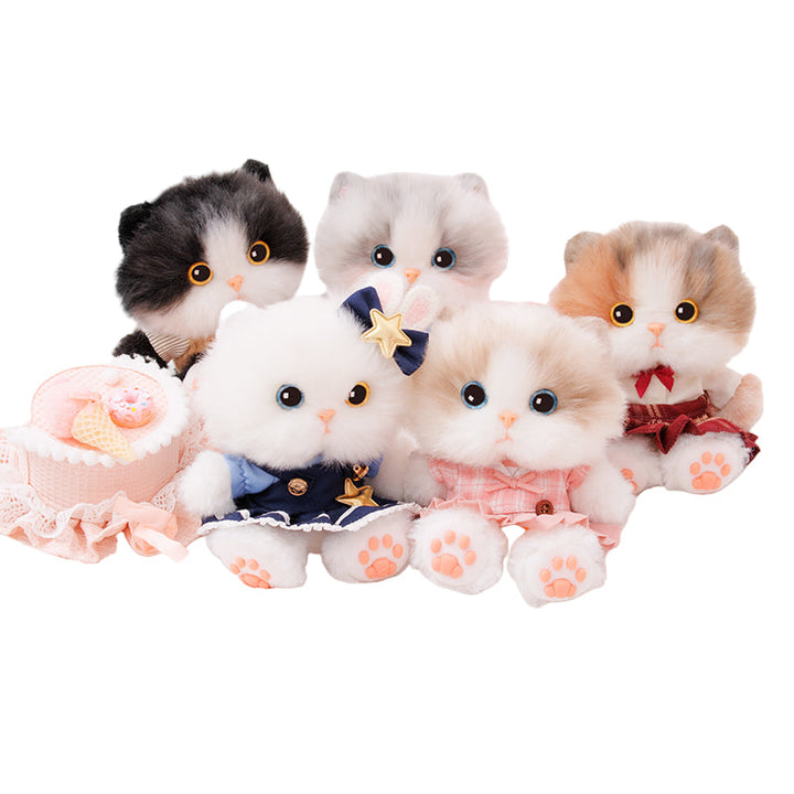 Chongker Mini Cat Plush Keychain collectible cat charm assortment