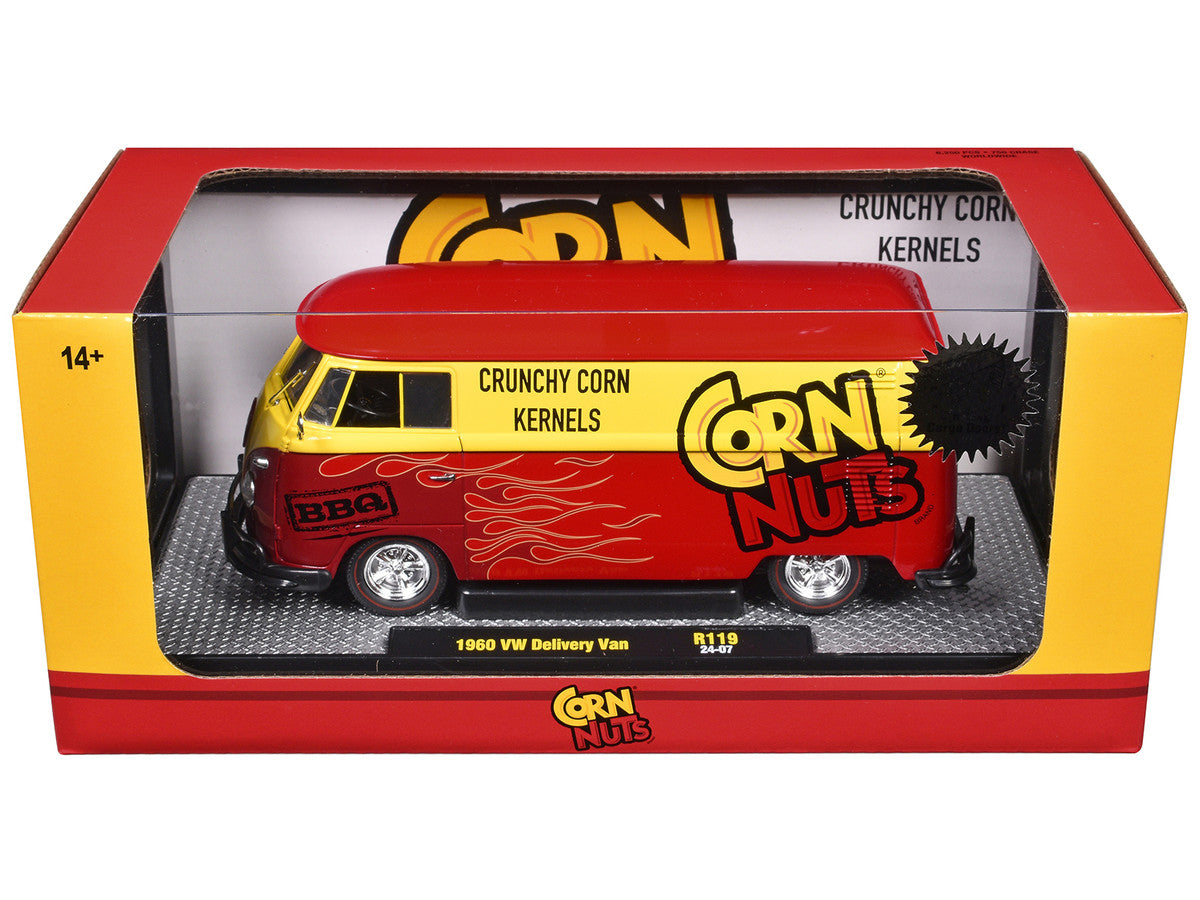 1960 Volkswagen Delivery Van Red and Yellow "Corn Nuts BBQ" Limited Edition to 6250 pieces Worldwide 1/24 Diecast Model Car by M2 Machines-2