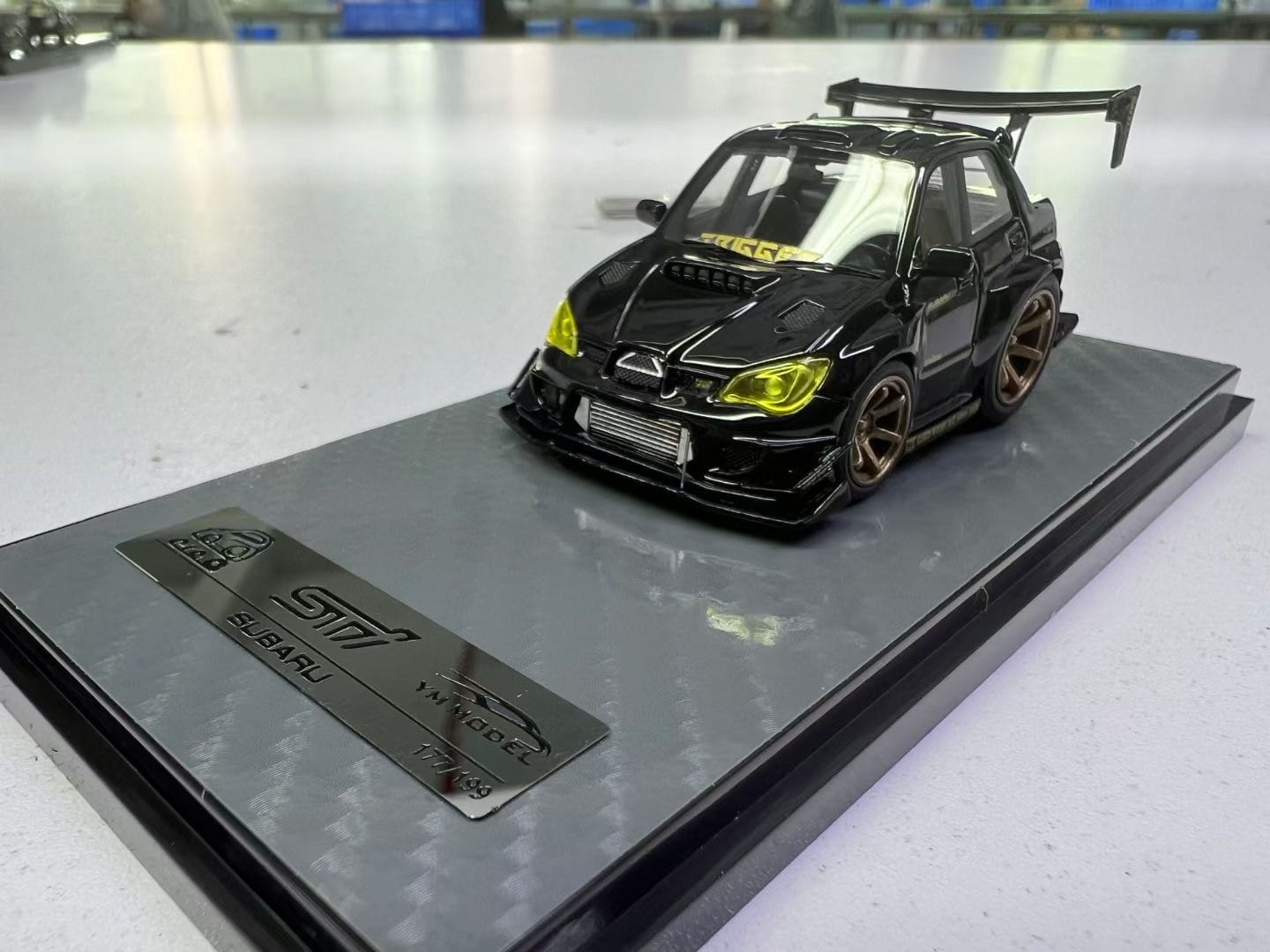 Subaru Impreza WRX STI Voltex Black Gold Resin 1:64 by YM model