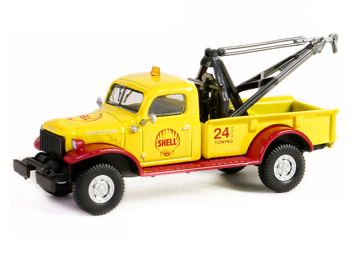 1949 Dodge Power Wagon Wrecker Tow Truck "Shell Oil" Yellow and Red "Shell Oil Special Edition" Series 2 1/64 Diecast Model Car by Greenlight-1