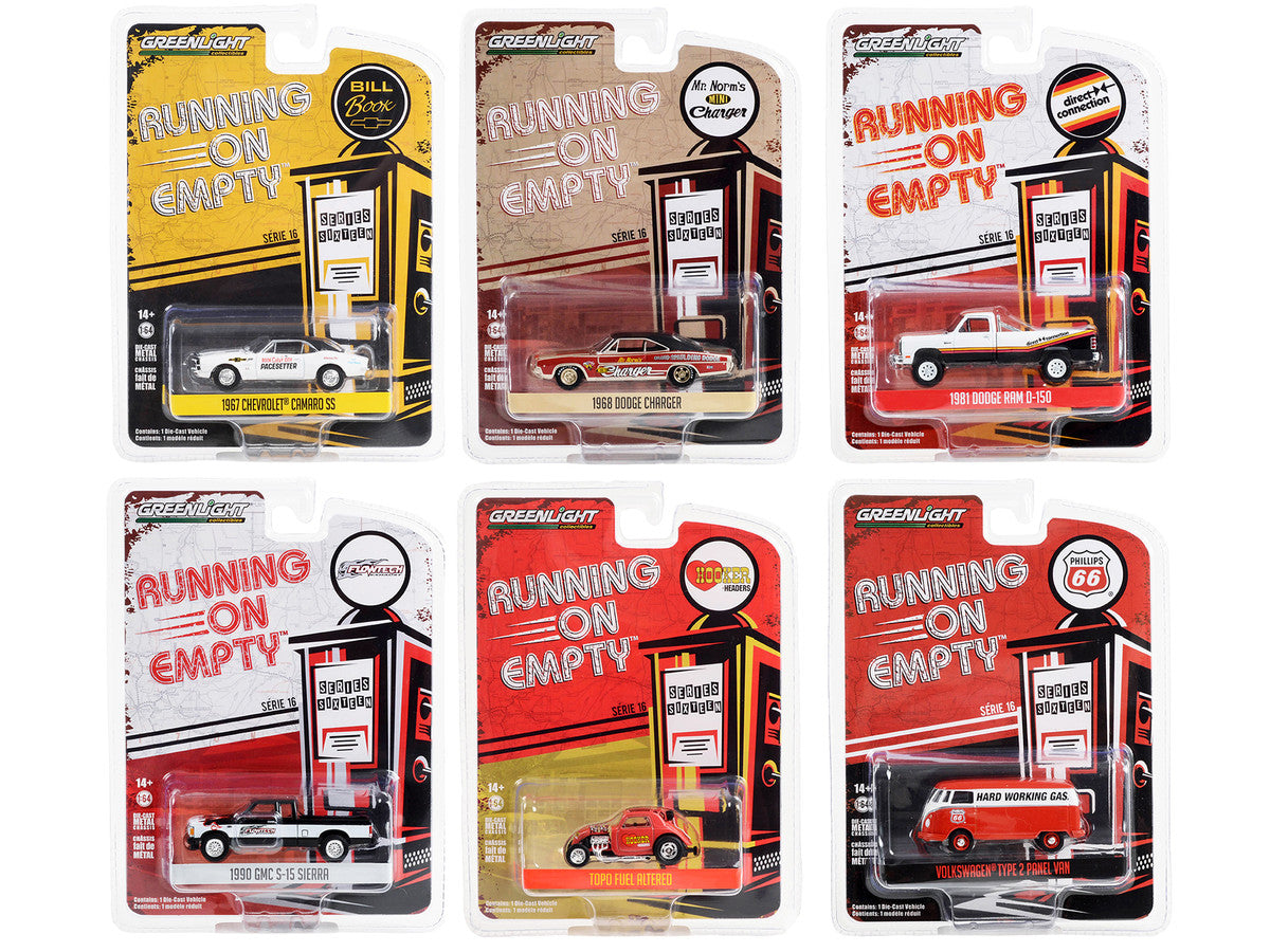 "Running on Empty" 6 piece Set Series 16 1/64 Diecast Model Cars by Greenlight-0