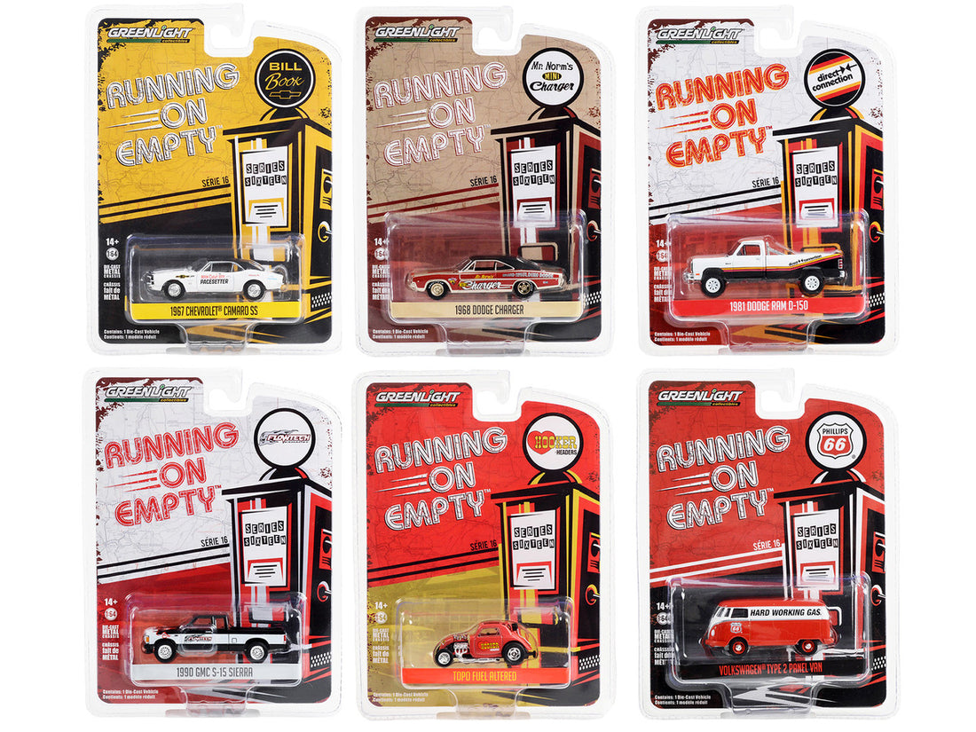 "Running on Empty" 6 piece Set Series 16 1/64 Diecast Model Cars by Greenlight-0
