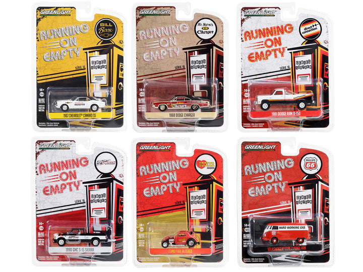 "Running on Empty" 6 piece Set Series 16 1/64 Diecast Model Cars by Greenlight-0