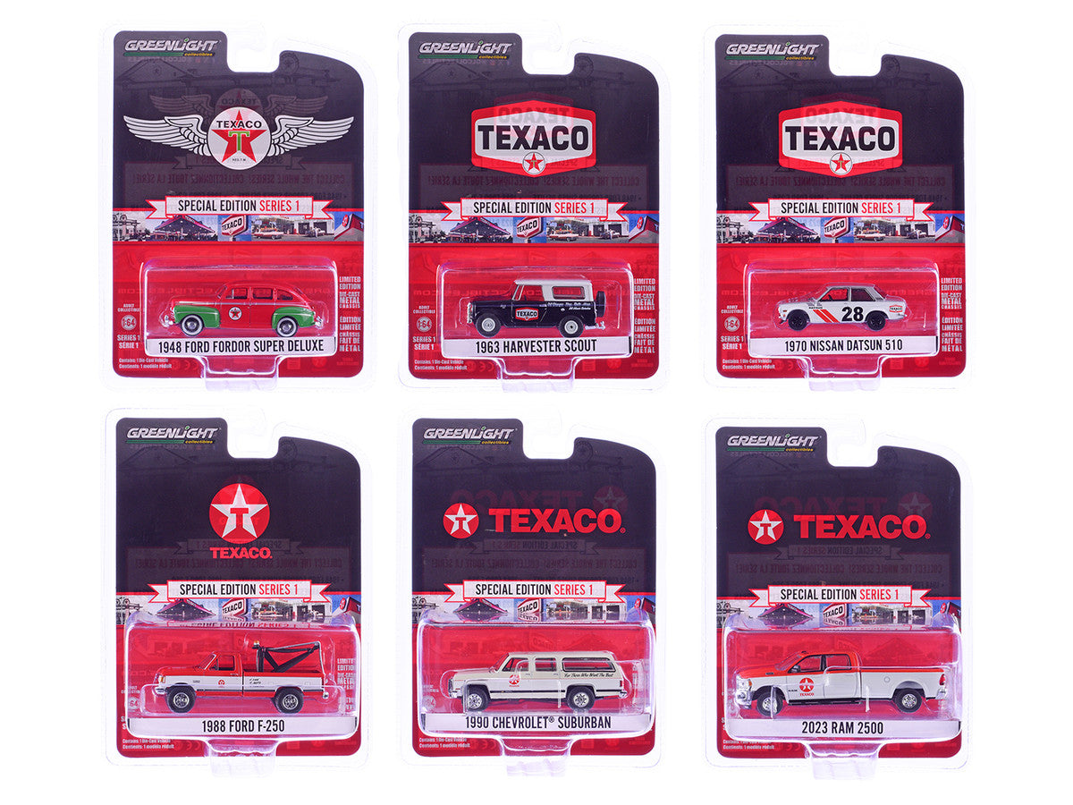 "Texaco Special Edition" Series 1 Set of 6 pieces 1/64 Diecast Model Cars by Greenlight-0