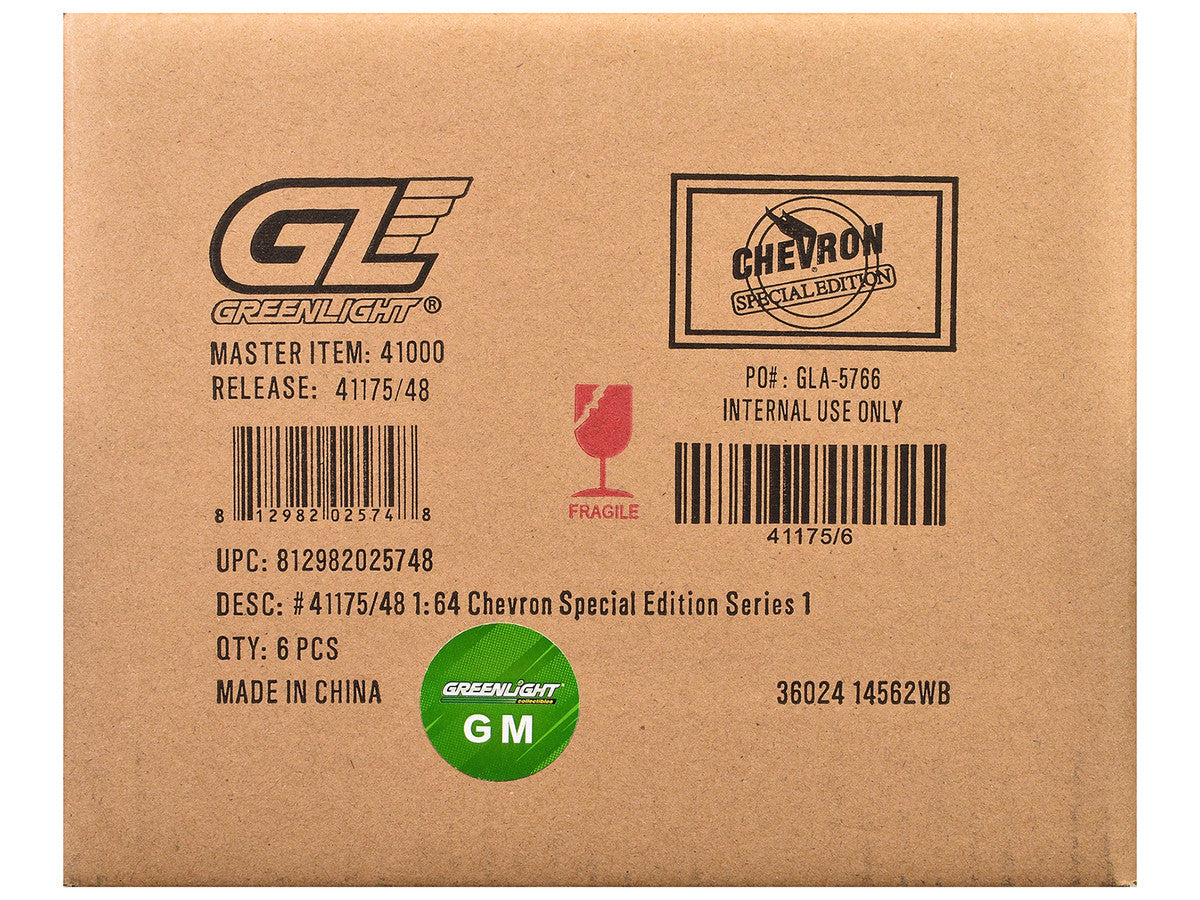 "Chevron Special Edition" Series 1 Set of 6 pieces 1/64 Diecast Model Cars by Greenlight-2