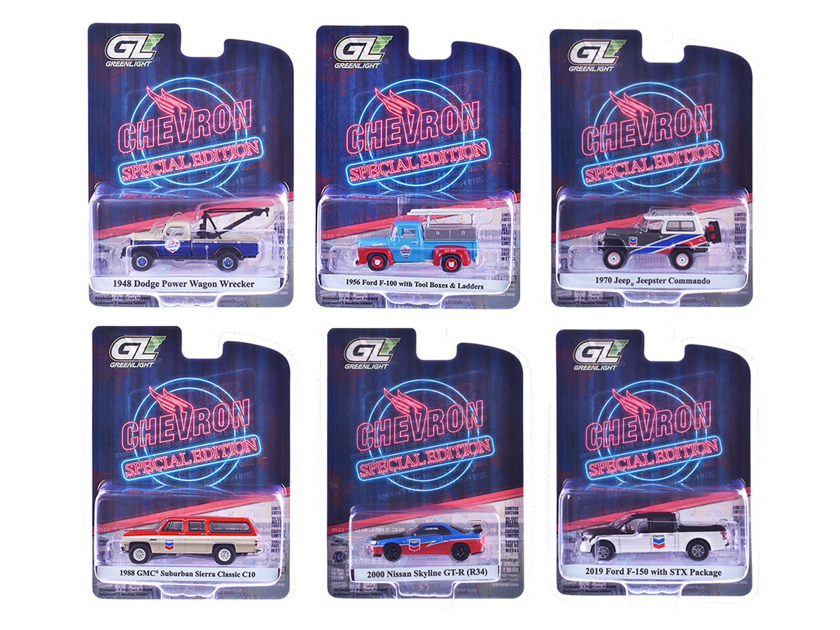 "Chevron Special Edition" Series 1 Set of 6 pieces 1/64 Diecast Model Cars by Greenlight-0
