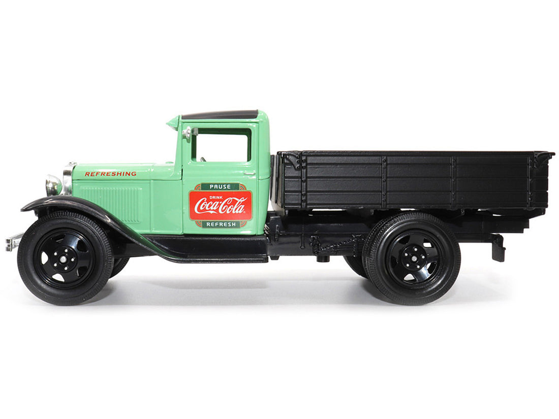 1931 Ford Model AA Pickup Truck Light Green and Black "Pause. Refresh. Drink Coca-Cola" 1/24 Diecast Model Car by Motor City Classics-2