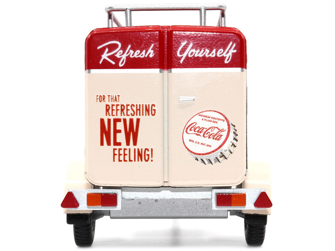 Travel Trailer Cream with Red Top "Pause and Refresh Yourself Drink Delicious Coca-Cola" 1/24 Diecast Model Car by Motor City Classics-4