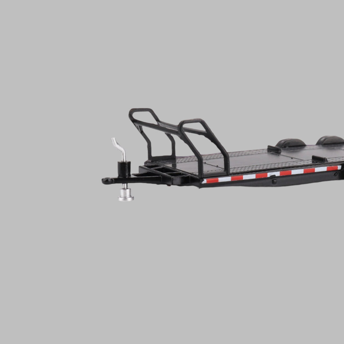 Car Hauler Trailer Black #AC19 1:64 by Mini-GT MGTAC19 Angled Front View