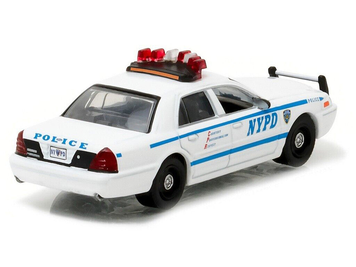 2011 Ford Crown Victoria Police New York Police Department (NYPD) with NYPD Squad Number Decal Sheet Hobby Exclusive 1/64 Diecast Model Car by Greenlight-1