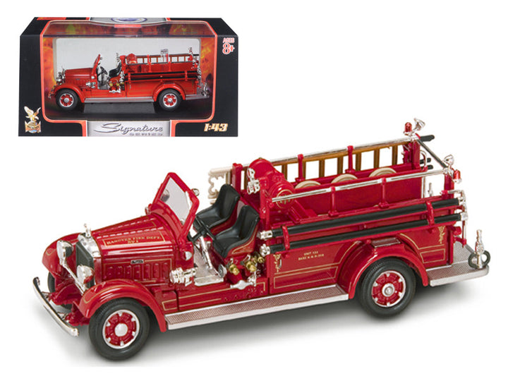 Mack 1935 Type 75BX Fire Engine Red 1/43 Diecast Model Car by Road Signature