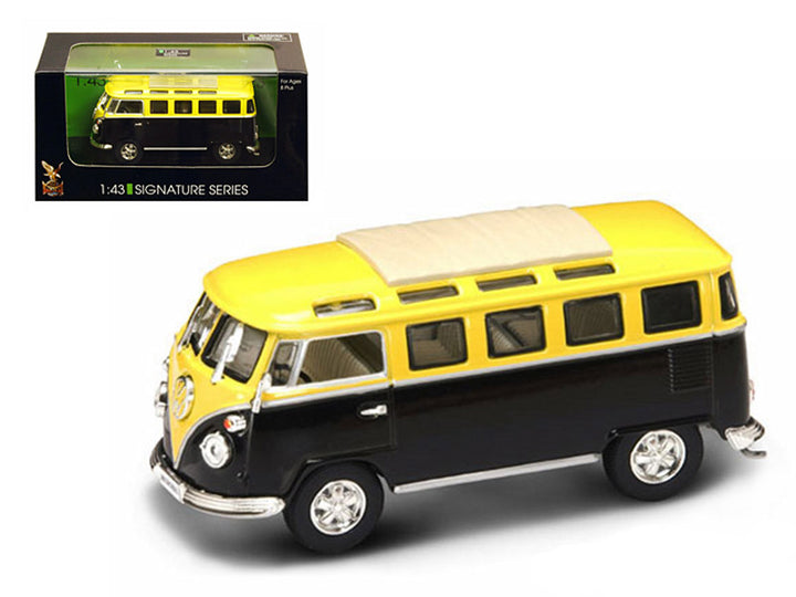 1962 Volkswagen Microbus Van Bus Yellow/Black 1/43 Diecast Car by Road Signature-0