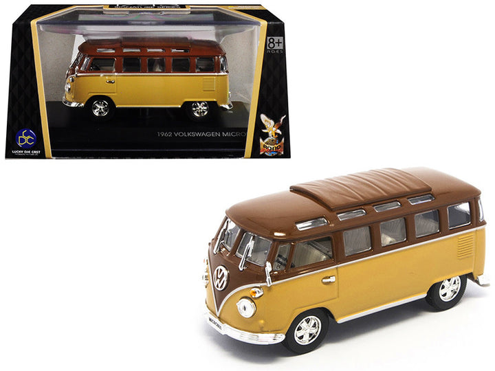 1962 Volkswagen Microbus Van Bus Brown 1/43 Diecast Model by Road Signature-0