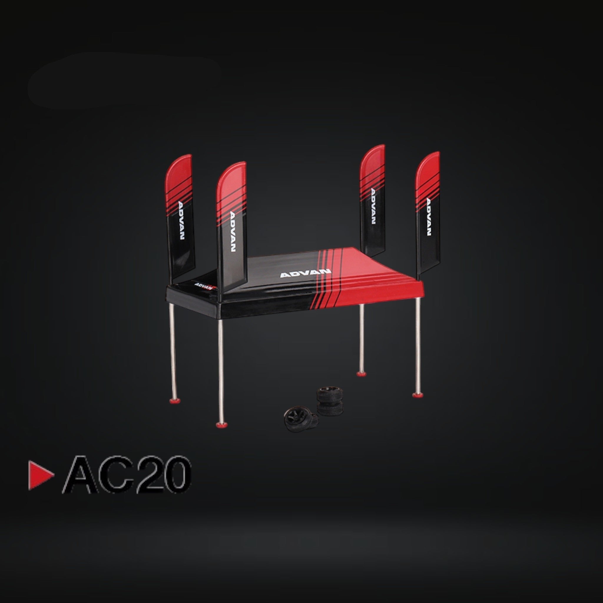 Paddock Service Tent Set ADVAN V1 1:64 MGTAC20 by Mini-GT - 4