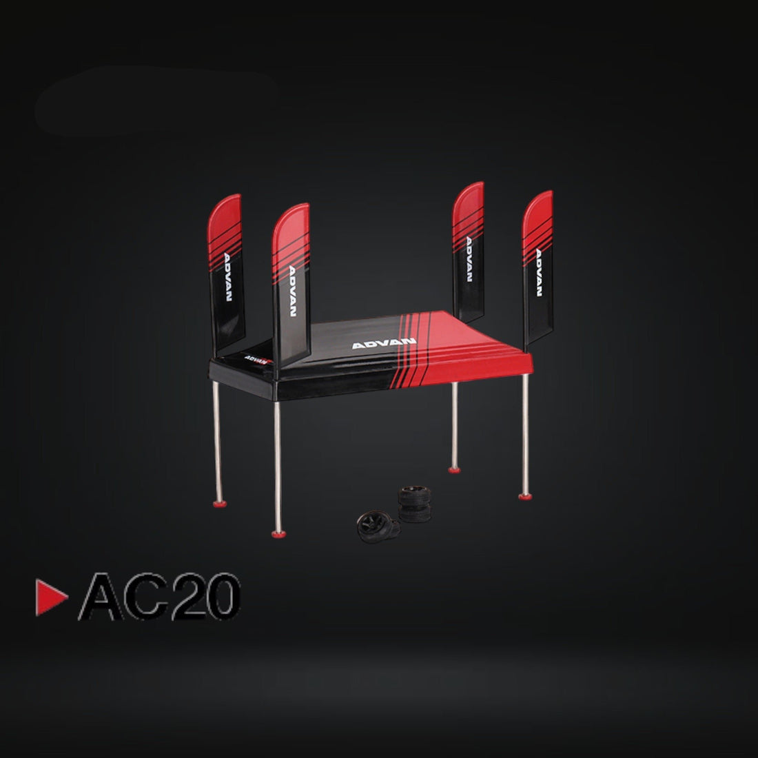 Paddock Service Tent Set ADVAN V1 1:64 MGTAC20 by Mini-GT - 4