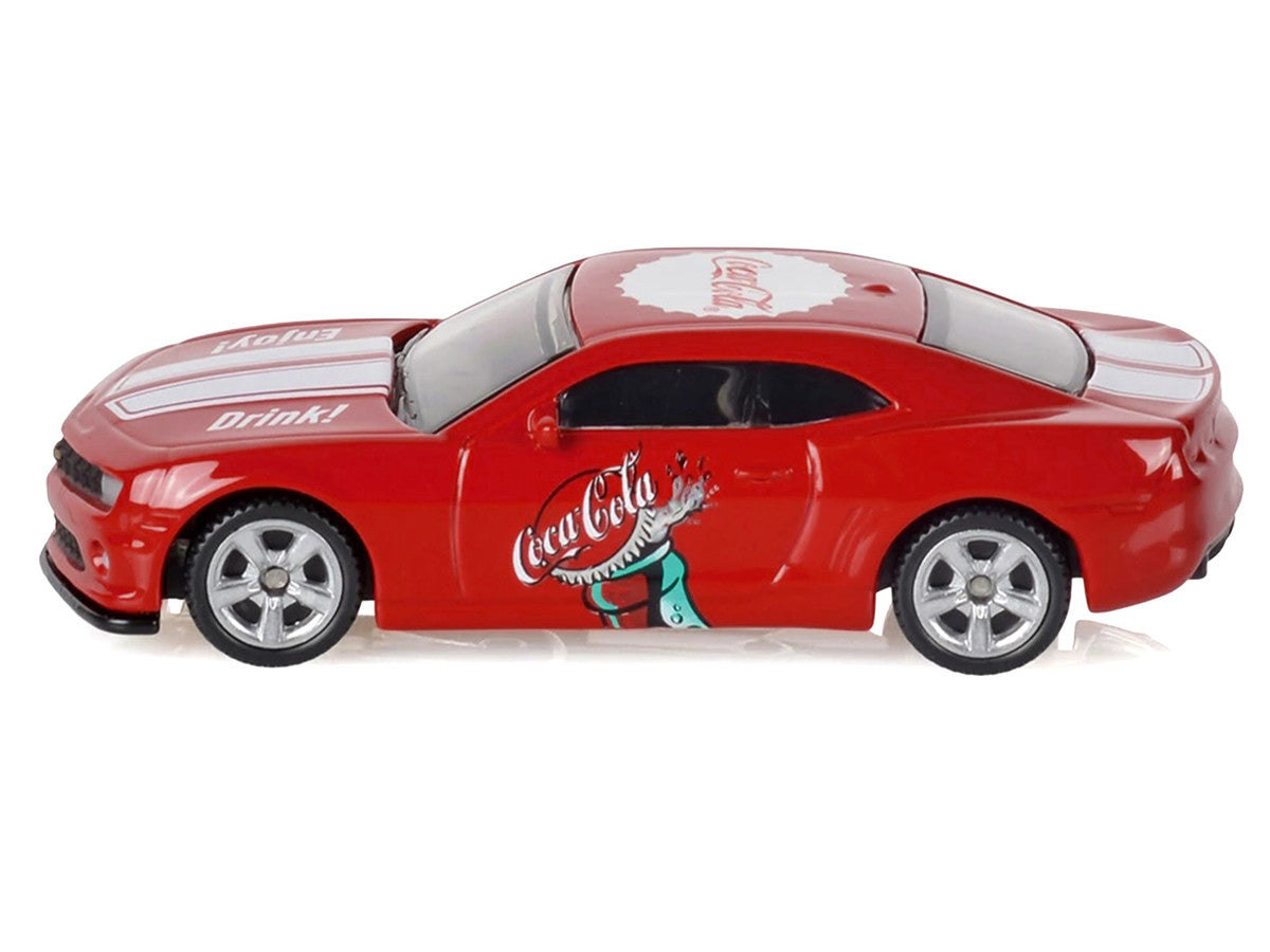 2013 Chevrolet Camaro SS "Coca-Cola" Red with White Stripes 1/64 Diecast Model by Motorcity Classics