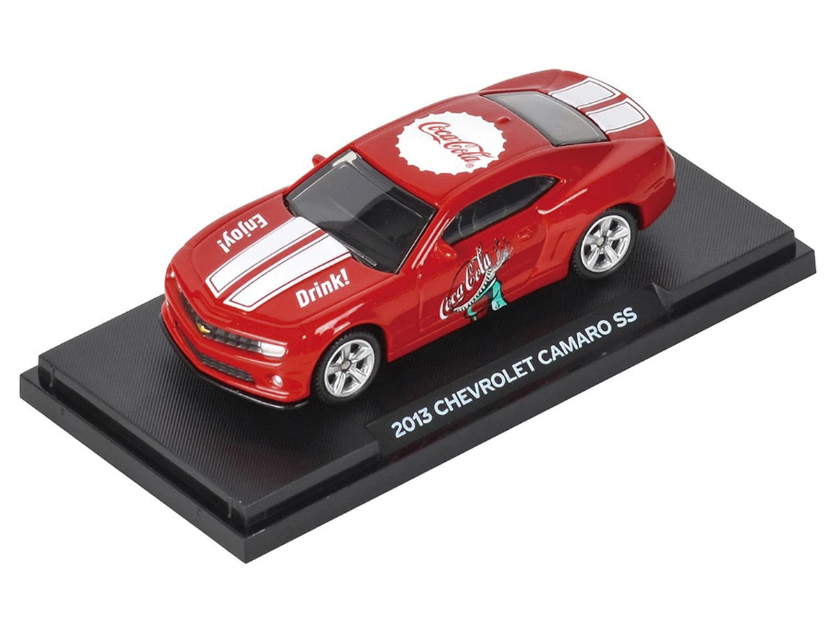 2013 Chevrolet Camaro SS "Coca-Cola" Red with White Stripes 1/64 Diecast Model by Motorcity Classics