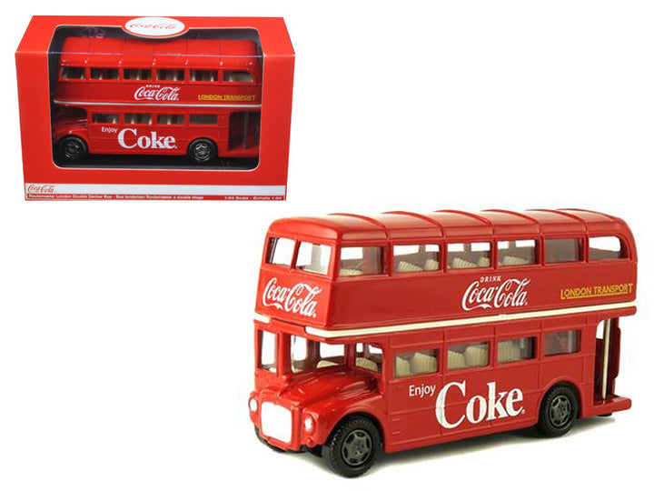 Routemaster 1960 London Double Decker Bus Red "Coca-Cola" 1/64 Diecast Model by Motorcity Classics