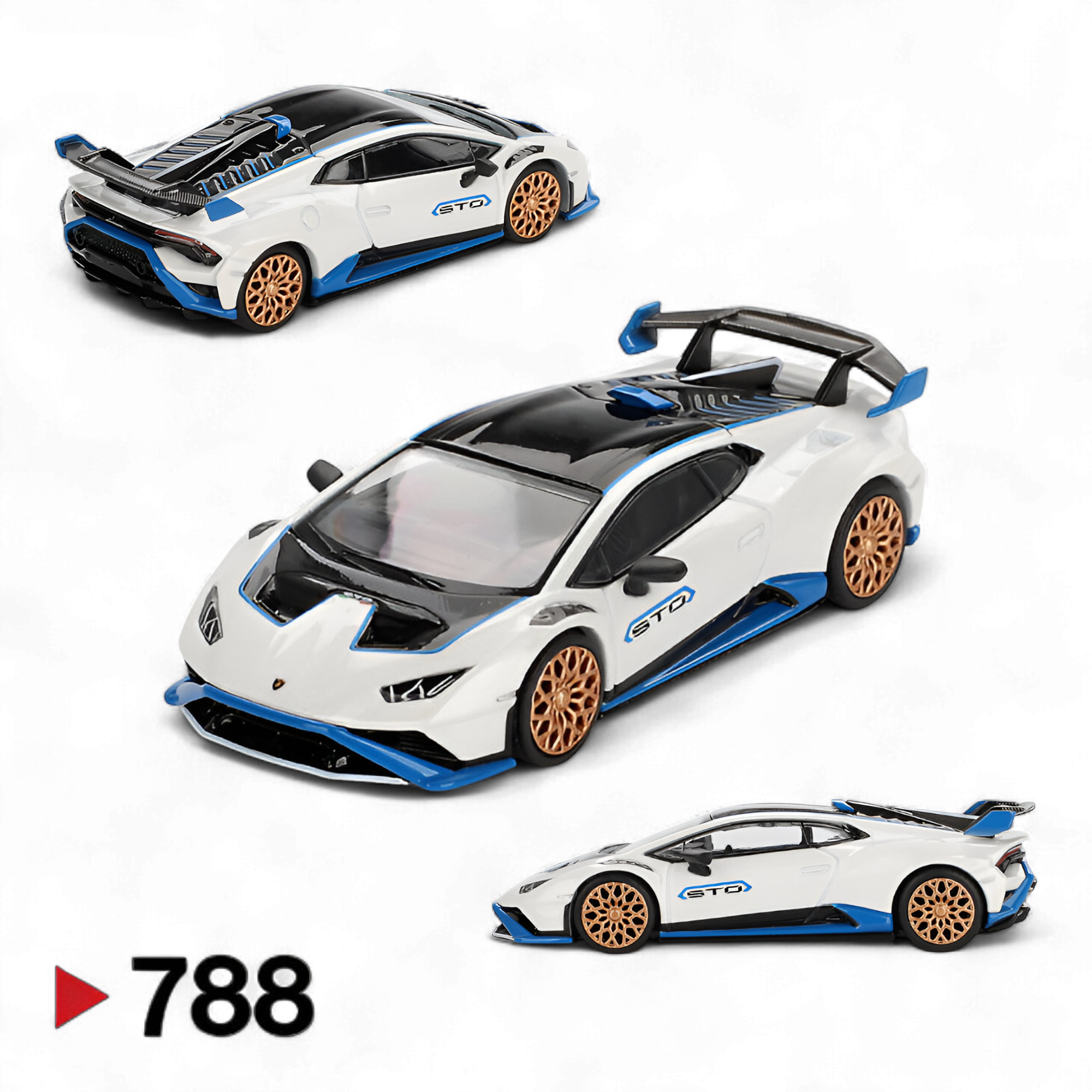 Lamborghini Huracán STO Bianco Asopo #788 1:64 by Mini-GT 