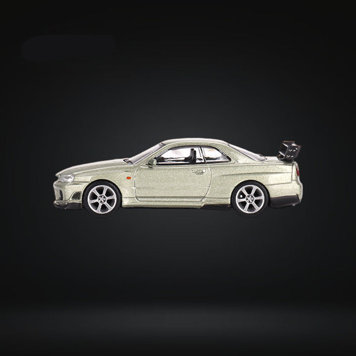 Nissan Skyline GT-R (R34) Tommykaira R-z Millenium Jade #697 1:64 by Mini-GT MGT00697 Side View