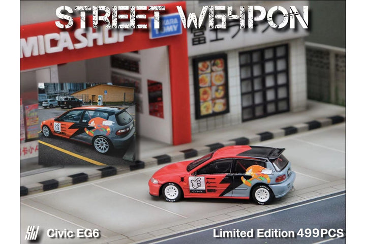 Honda Civic EG6 "KNUCLES" Sonic livery 1:64 by Street Weapon