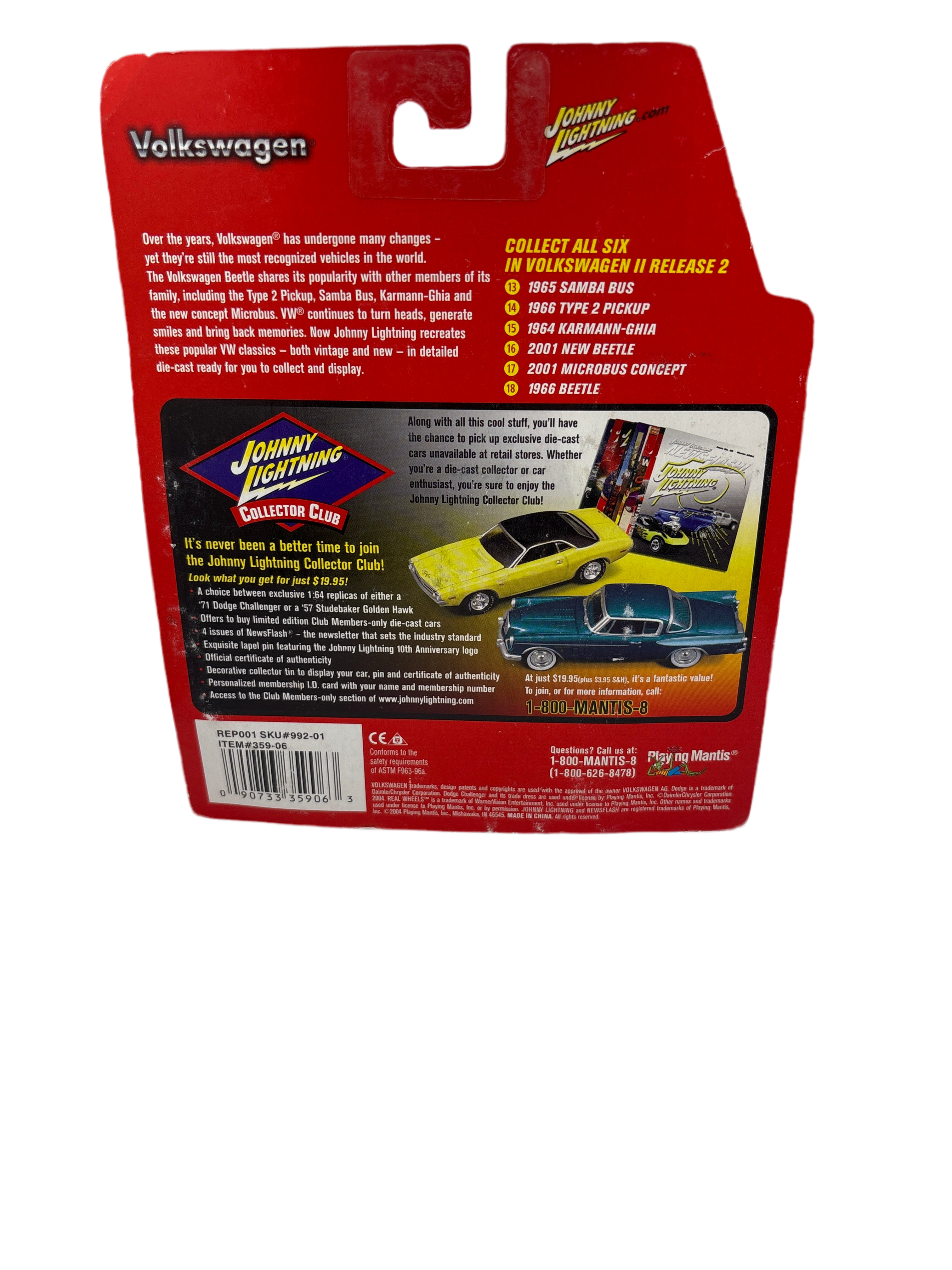 Johnny Lightning 2001 New Beetle Diecast Blue 2