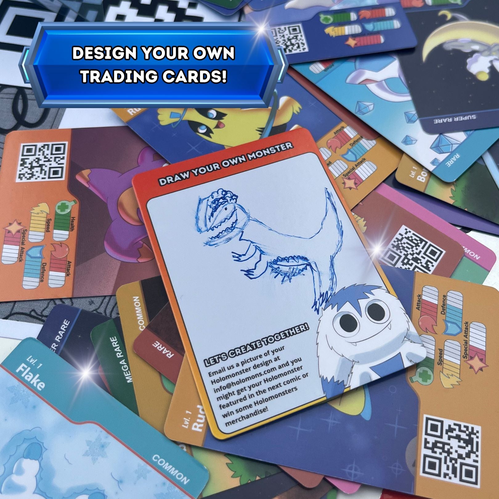 Holomonsters Trading Card Booster Pack - 4