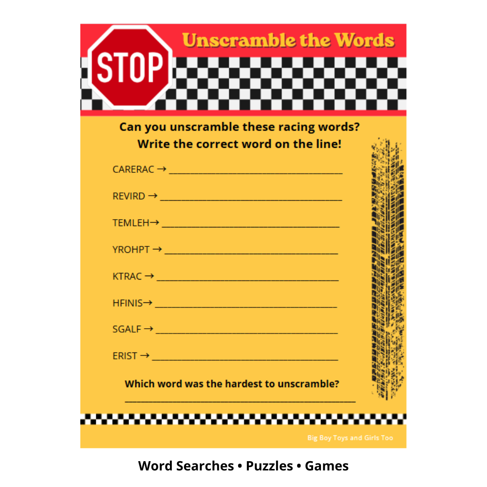 Ultimate Car Racing Learning & Activity Book – 50 Pages of Racing Fun for Kids Ages 6-10 | Printable & Fillable PDF Download 4