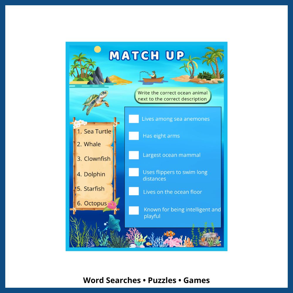 Ocean Explorer Learning & Activity Book | Printable PDF for Ages 6–10