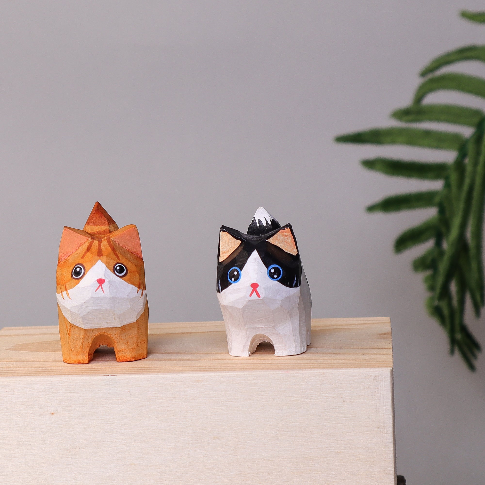 Hand-Carved Wooden Cats, Personalized Gift for Cat Lovers 10