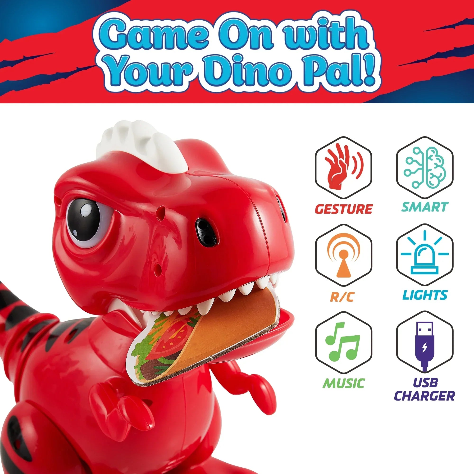 Robot Pets T-Rex Dinosaur Toy - Red by USA Toyz  4