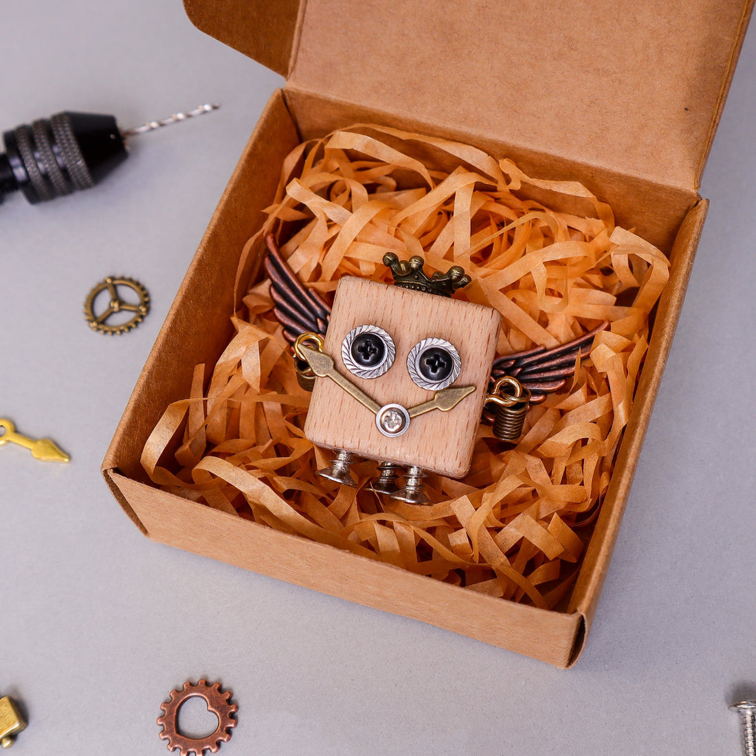 DIY Timberbot Kit – Build 2 Wooden Robots, Make Keychains & Necklaces 10