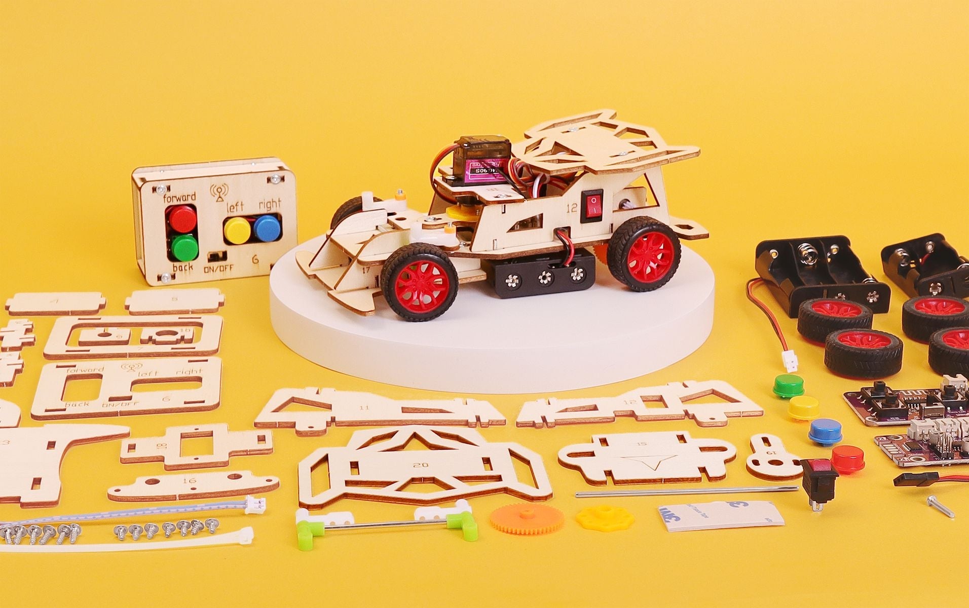 Remote-Controlled Steering Car DIY Kit, Educational STEM Toy 5