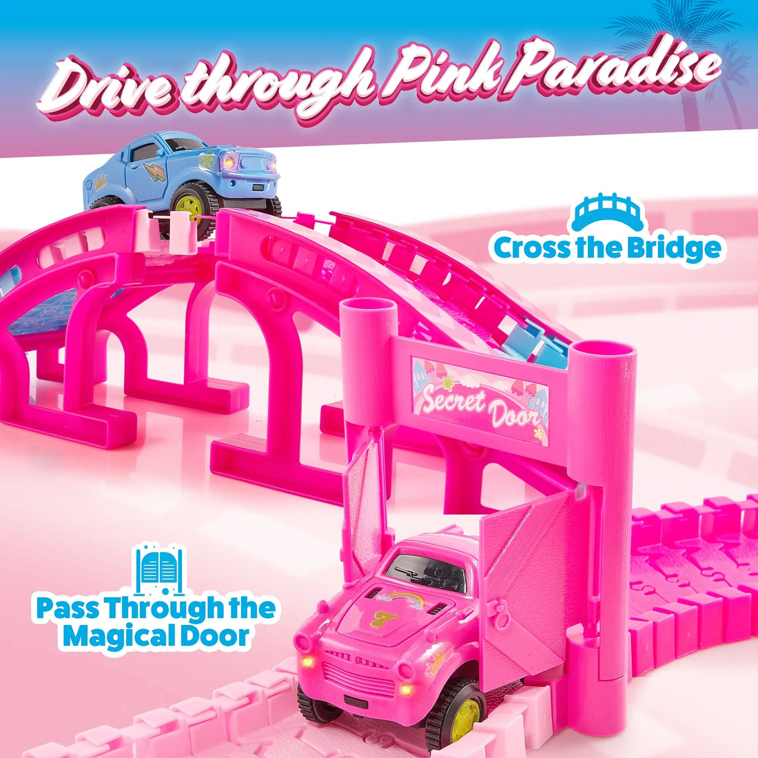 Pink Paradise Adventure Tracks 225 Piece by USA Toyz  2