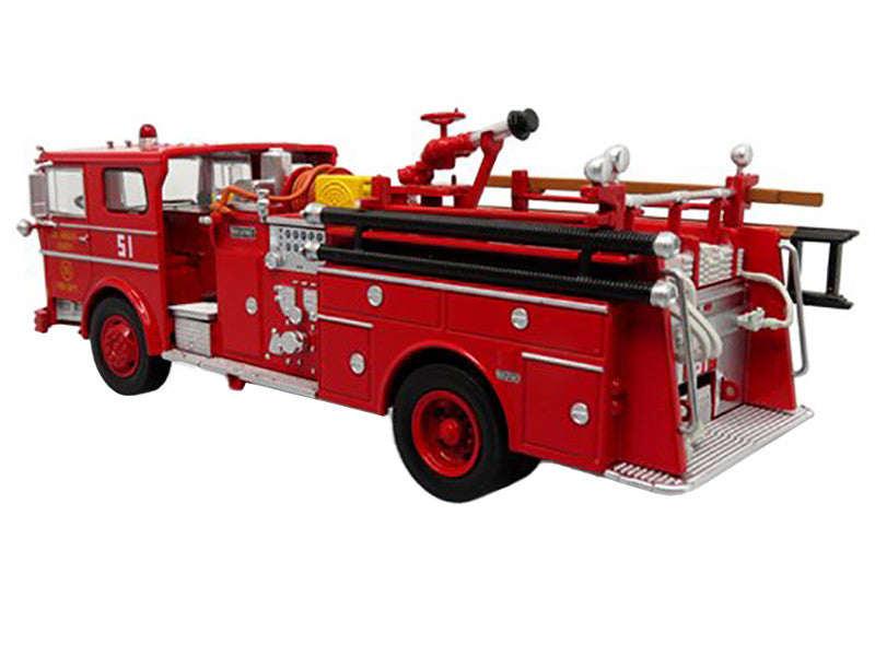 1973 Ward LaFrance Ambassador Fire Engine "Los Angeles County Fire Department" LA County FD (LACFD) "Emergency! 50th Anniversary" (1972-2022) Limited Edition to 3000 pieces Worldwide 1/50 Diecast Model by Iconic Replicas-3