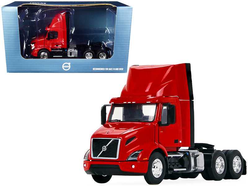 Volvo VNR 300 Day Cab with Roof Fairing Truck Tractor Crossroad Red 1/50 Diecast Model by First Gear-0