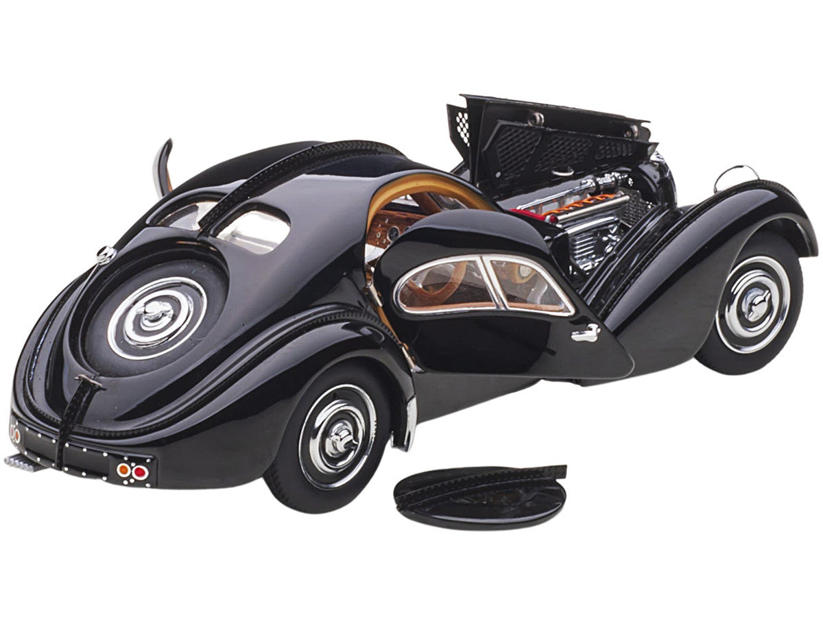 1938 Bugatti Type 57SC Atlantic with Disc Wheels Black 1/43 Diecast Model Car by Autoart-1