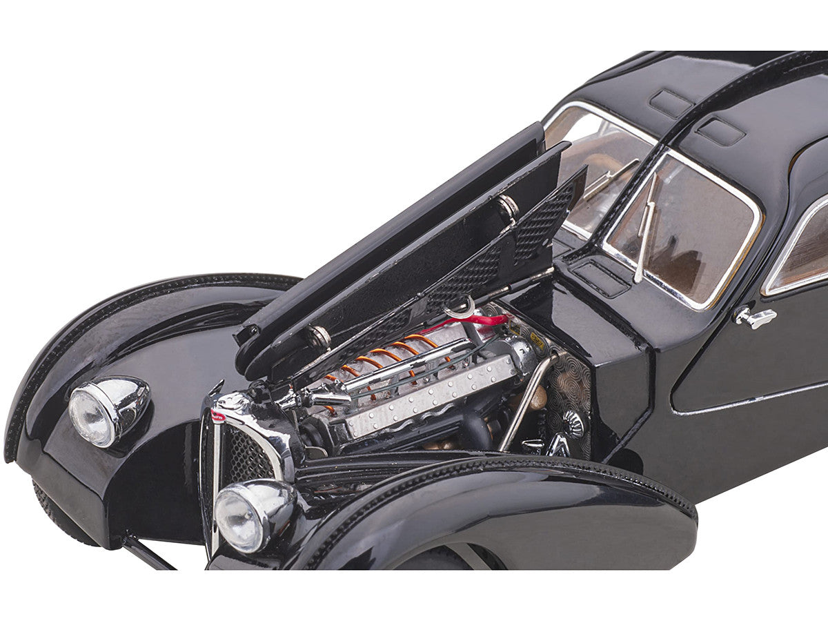 1938 Bugatti Type 57SC Atlantic with Disc Wheels Black 1/43 Diecast Model Car by Autoart-2