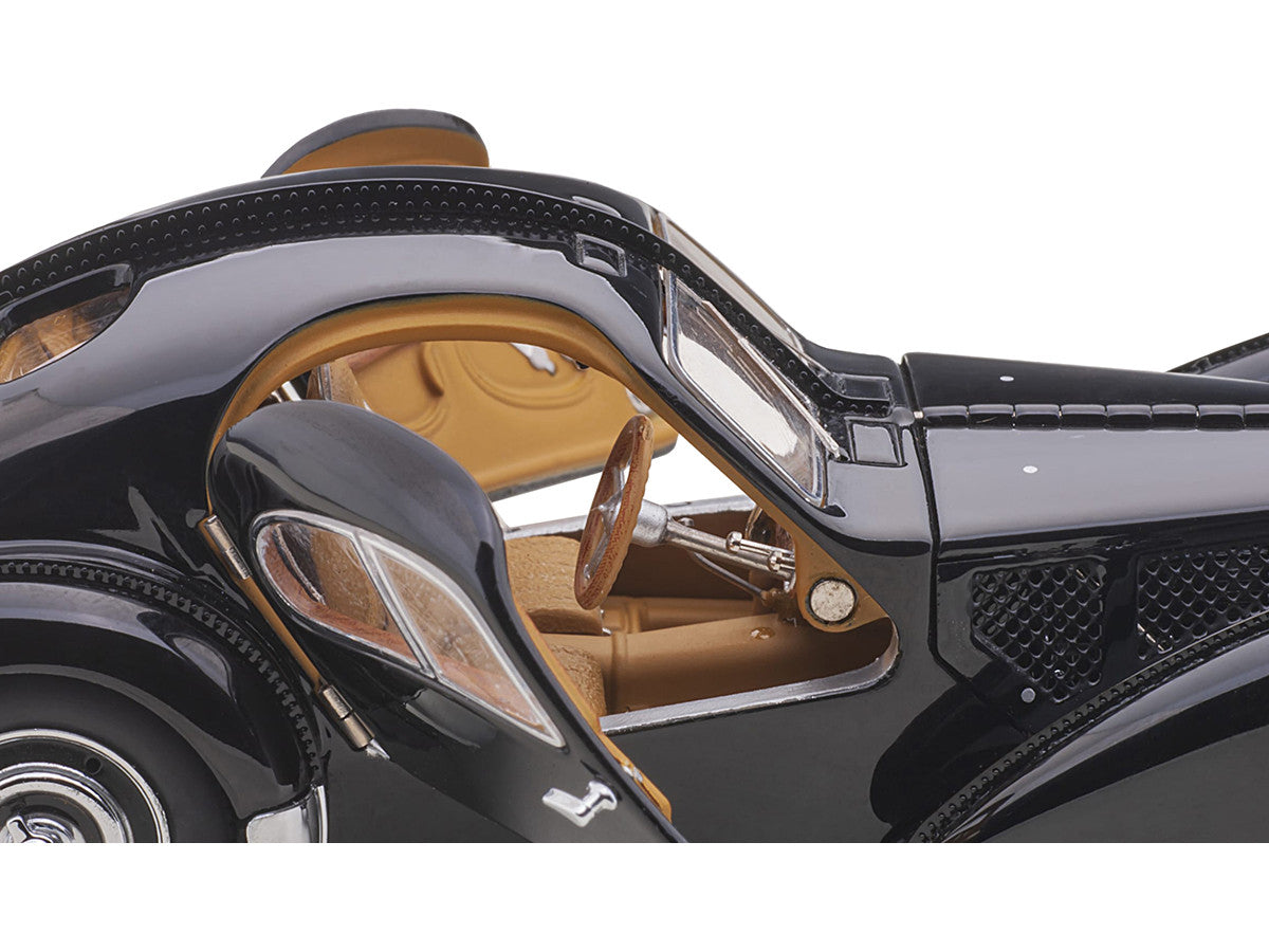 1938 Bugatti Type 57SC Atlantic with Disc Wheels Black 1/43 Diecast Model Car by Autoart-3