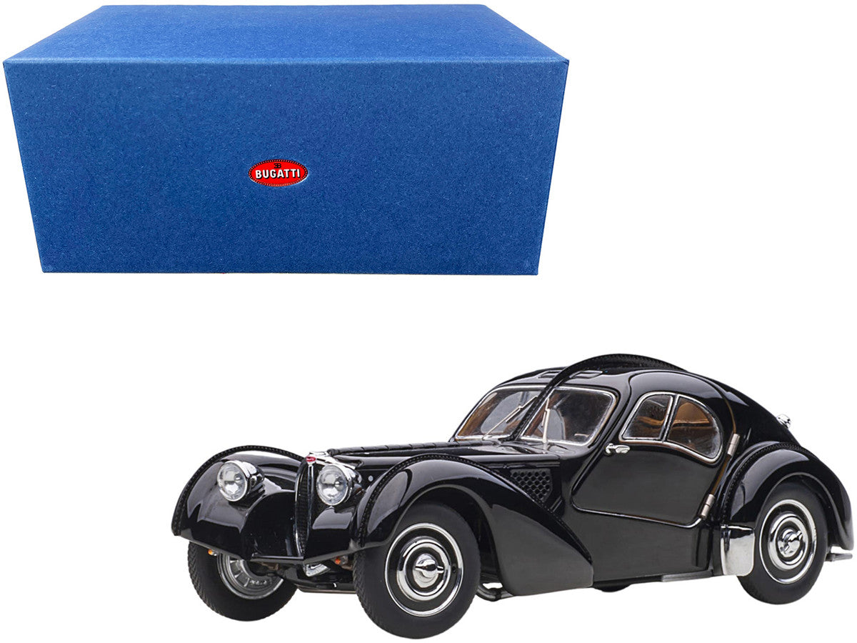 1938 Bugatti Type 57SC Atlantic with Disc Wheels Black 1/43 Diecast Model Car by Autoart-0