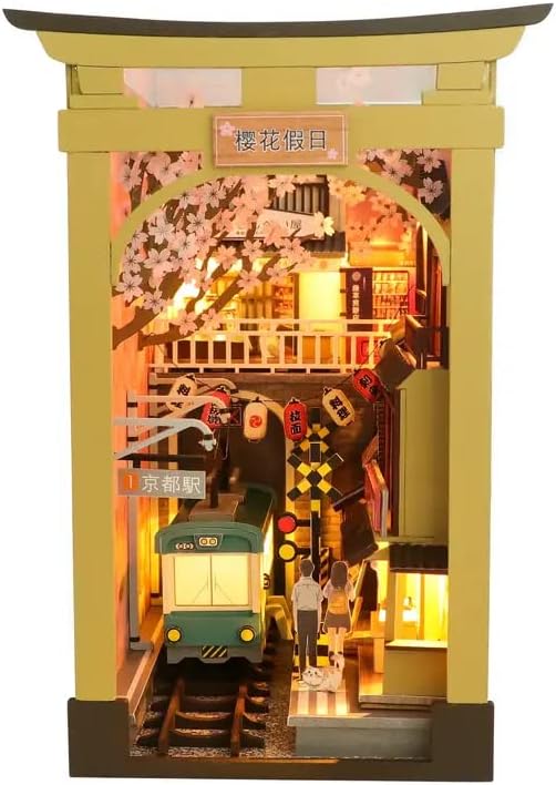 Book Nook Wizardi Miniature - Sakura-Inspired Roombox Kit-1