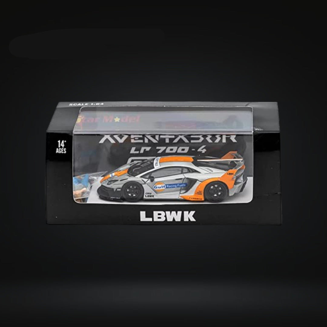 Lamborghini Aventador LBWK LP700-4 GT EVO Gulf Raw With Figure 1:64 by Star Model Package View