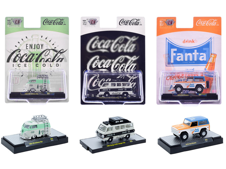 "Sodas" Set of 3 pieces Release 64 Limited Edition to 5400 pieces Worldwide 1/64 Diecast Model Cars by M2 Machines-0