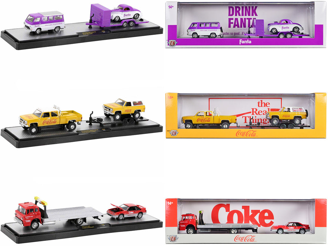 Auto Haulers "Soda" Set of 3 pieces Release 28 Limited Edition to 9250 pieces Worldwide 1/64 Diecast Models by M2 Machines-0