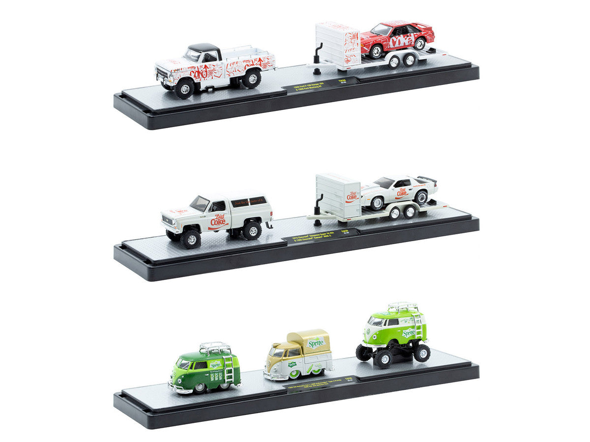 Auto Haulers "Soda" Set of 3 pieces Release 39 Limited Edition to 8000 pieces Worldwide 1/64 Diecast Models by M2 Machines-1
