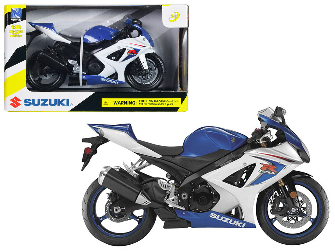 2008 Suzuki GSX-R1000 Blue Bike Motorcycle 1/12 by New Ray-0