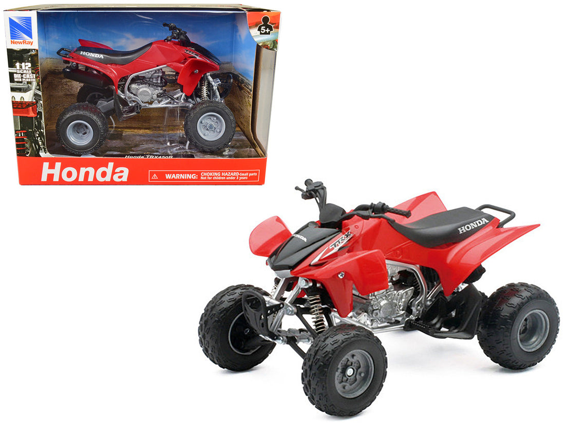 2009 Honda TRX 450R ATV Red 1/12 Diecast Motorcycle Model by New Ray-0